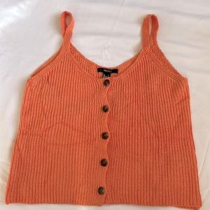 Forever 21 orange sweater crop top in size small.